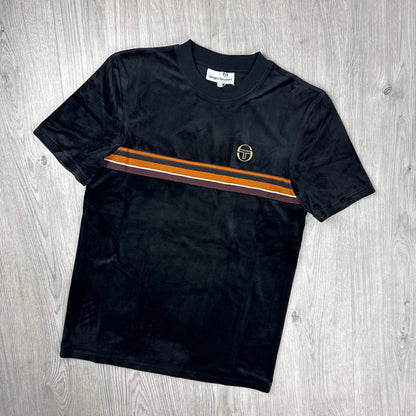 Sergio Tacchini 'Ayme' Velour T-Shirt - Black