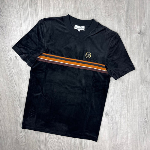 Sergio Tacchini 'Ayme' Velour T-Shirt - Black