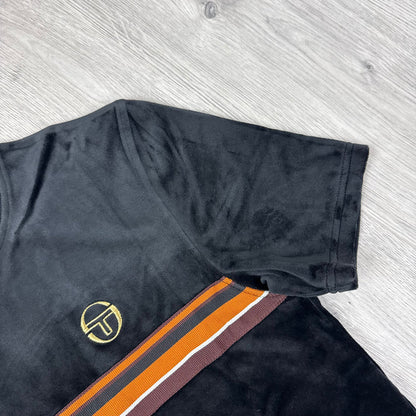 Sergio Tacchini 'Ayme' Velour T-Shirt - Black