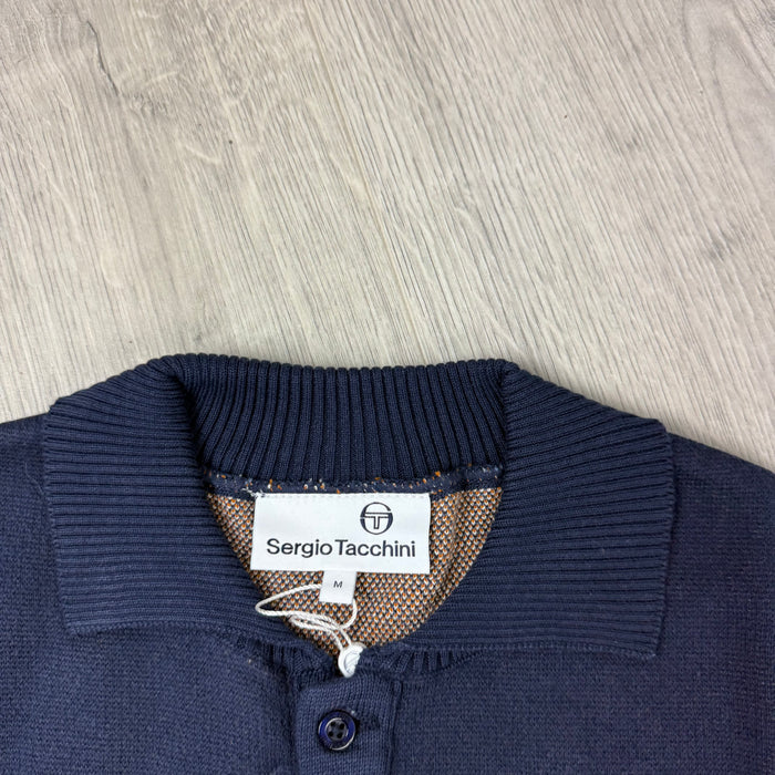 Sergio Tacchini 'Carezza' Knit Polo Shirt - Maritime Blue