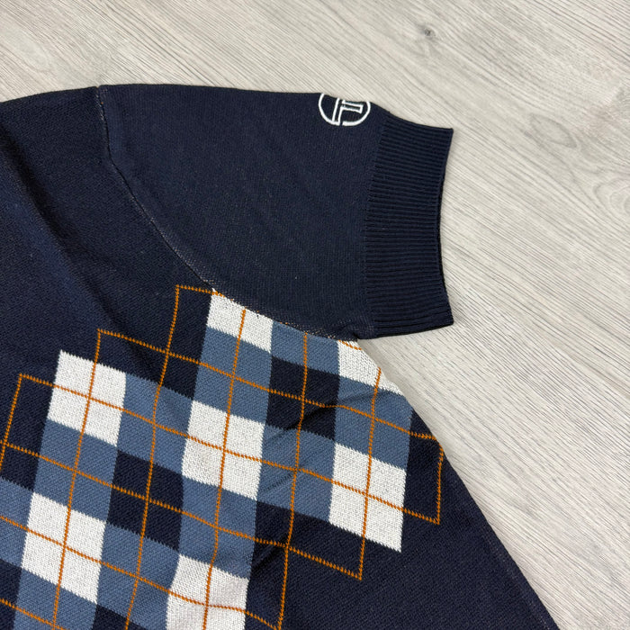 Sergio Tacchini 'Carezza' Knit Polo Shirt - Maritime Blue