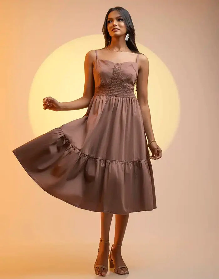 SLEEVELESS MIDI DRESS