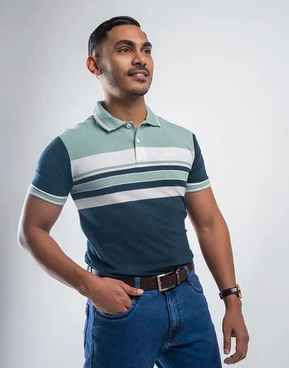 STRIPED POLO T - SHIRT