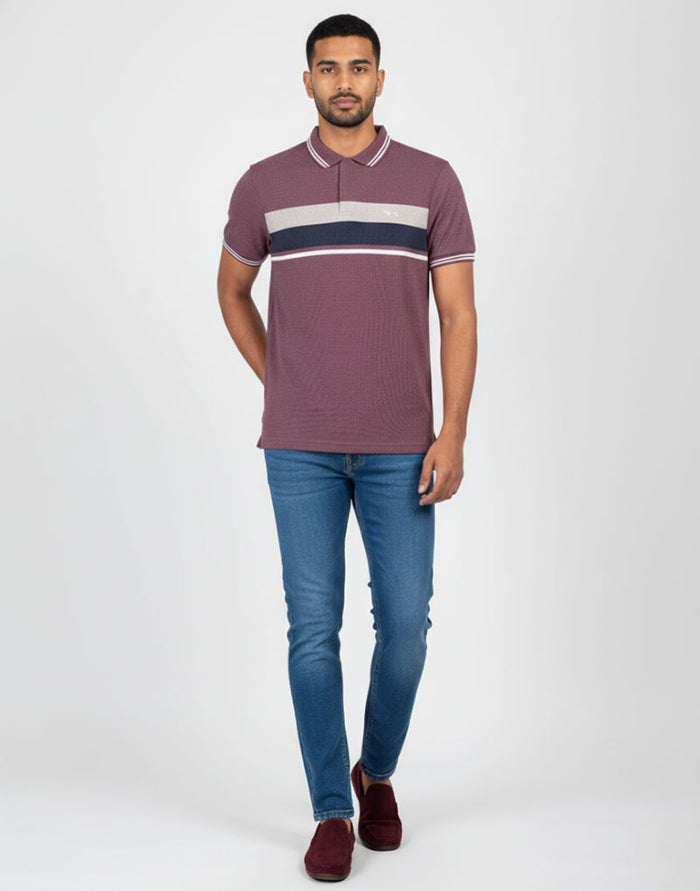 STRIPED POLO T - SHIRT