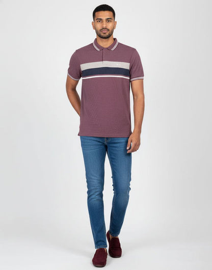 STRIPED POLO T - SHIRT