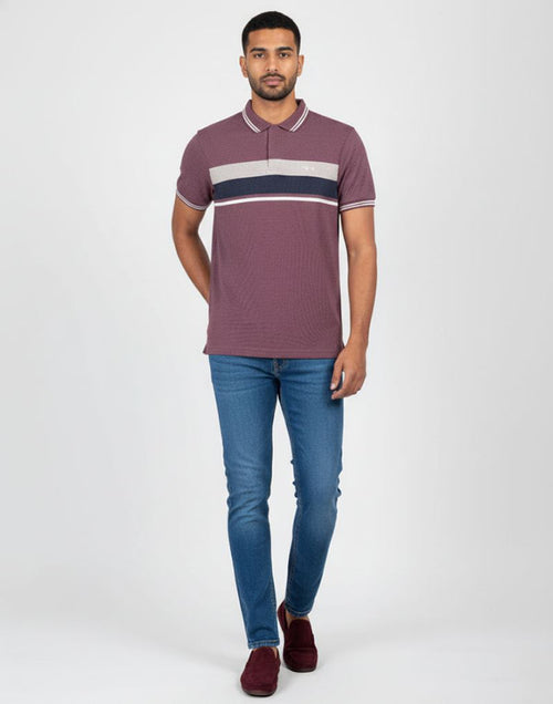 STRIPED POLO T - SHIRT