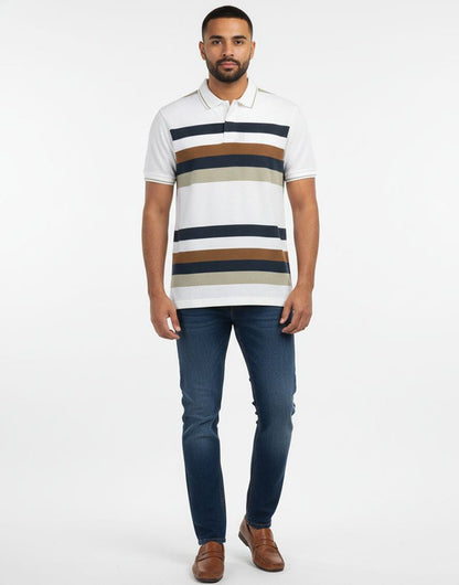 STRIPED POLO T - SHIRT