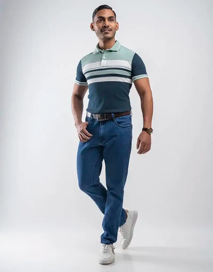STRIPED POLO T - SHIRT