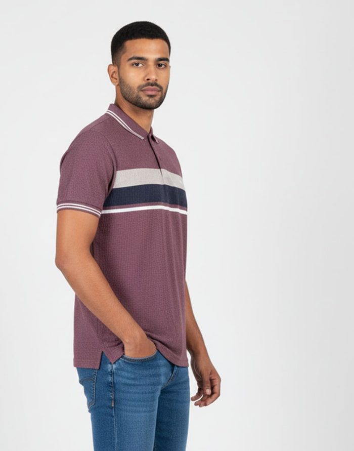 STRIPED POLO T - SHIRT