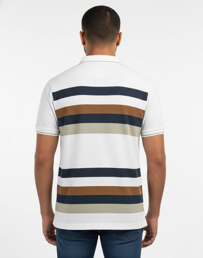 STRIPED POLO T - SHIRT