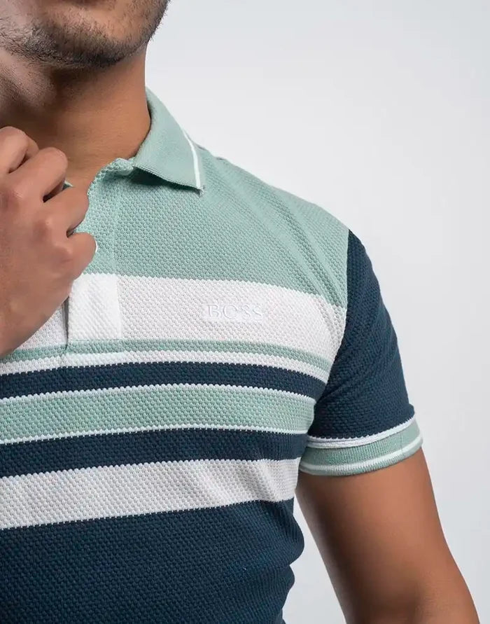 STRIPED POLO T - SHIRT