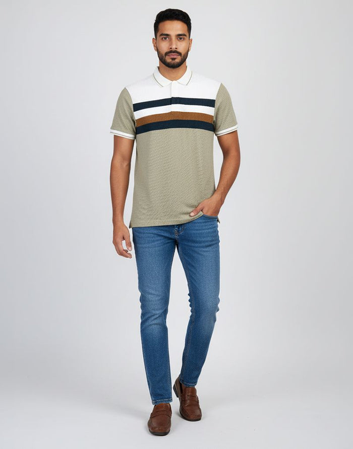 STRIPED POLO T - SHIRT