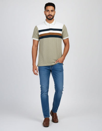 STRIPED POLO T - SHIRT
