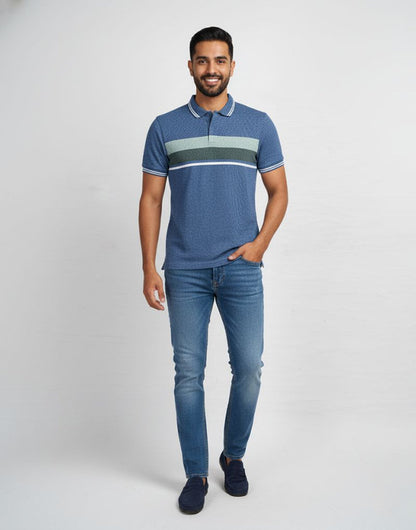 STRIPED POLO T - SHIRT