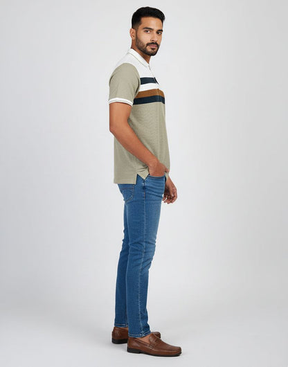 STRIPED POLO T - SHIRT