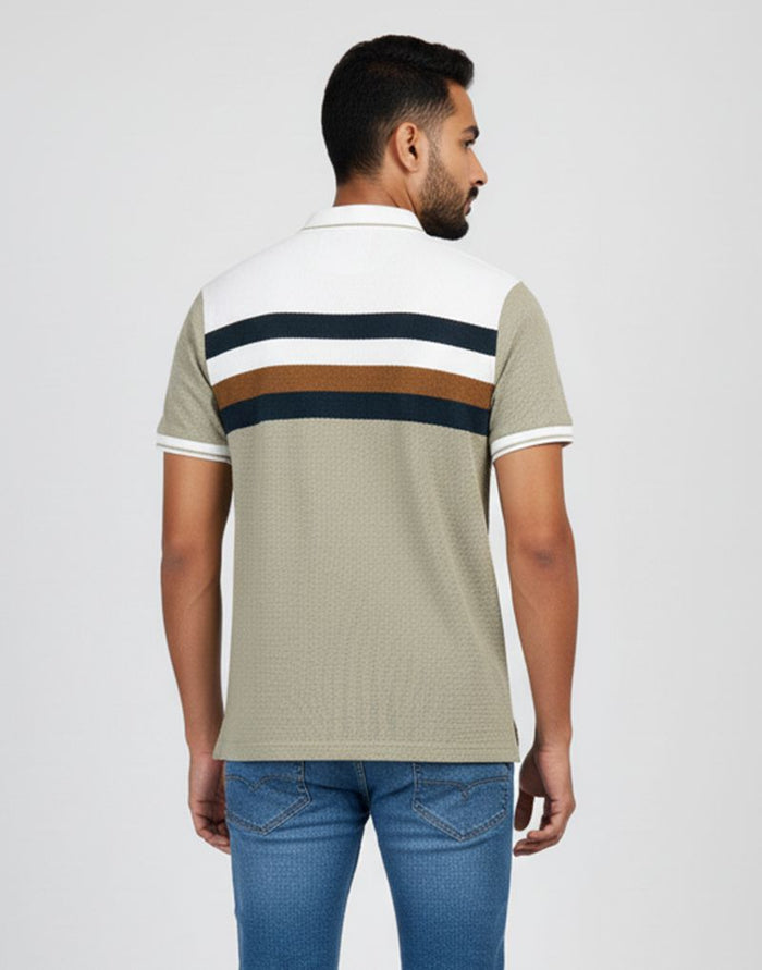 STRIPED POLO T - SHIRT