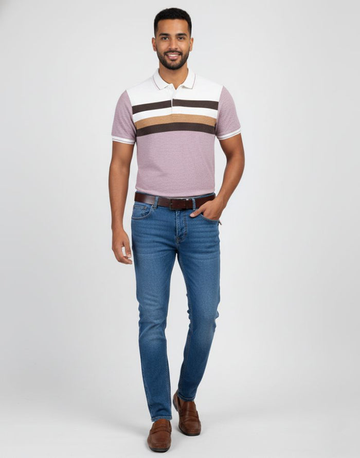 STRIPED POLO T - SHIRT