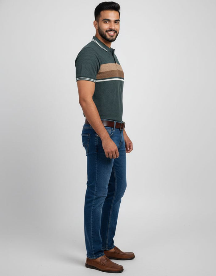 STRIPED POLO T - SHIRT