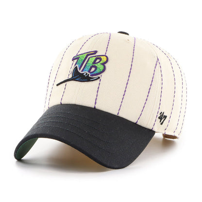 TAMPA BAY RAYS COOPERSTOWN RAWLINGS PINSTRIPE '47 CLEAN UP