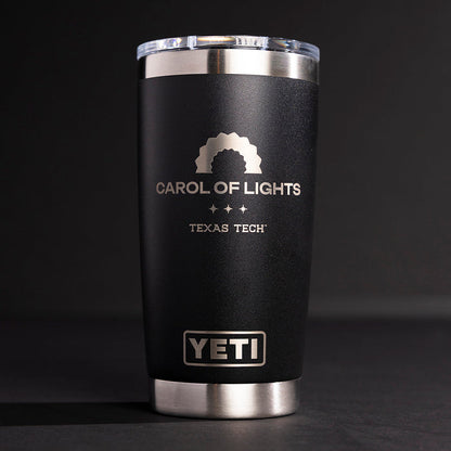 Texas Tech X YETI - Carol of Lights® Rambler® 20 oz Tumbler