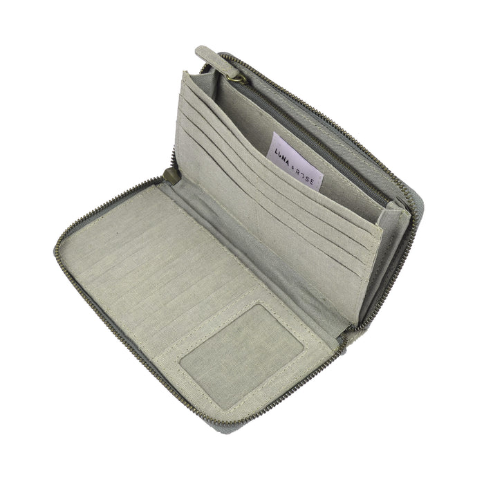 The Gary Wallet - Sage **Organically Plant Dyed**