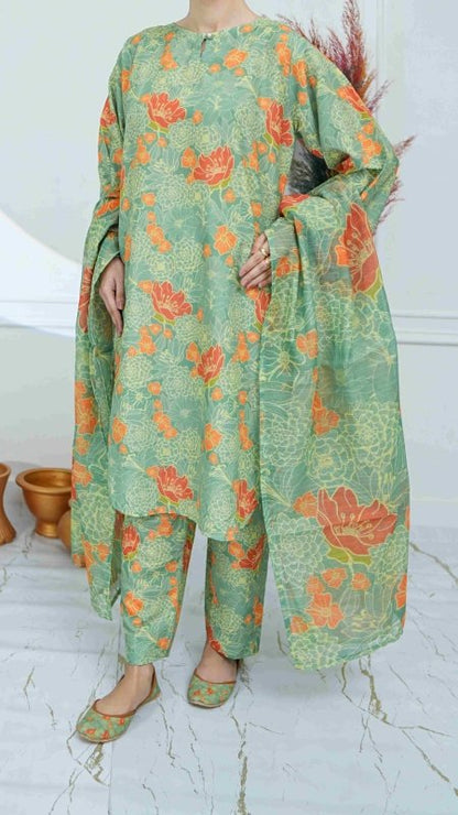 Verdant Bloom Stitched X KHUSSA (COMBO SET)