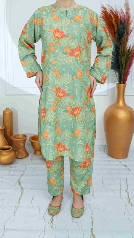 Verdant Bloom Stitched X KHUSSA (COMBO SET)