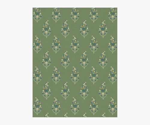 Paisley Wallpaper Sample - Green
