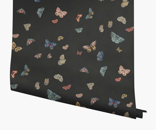 Butterfly House Wallpaper - Black