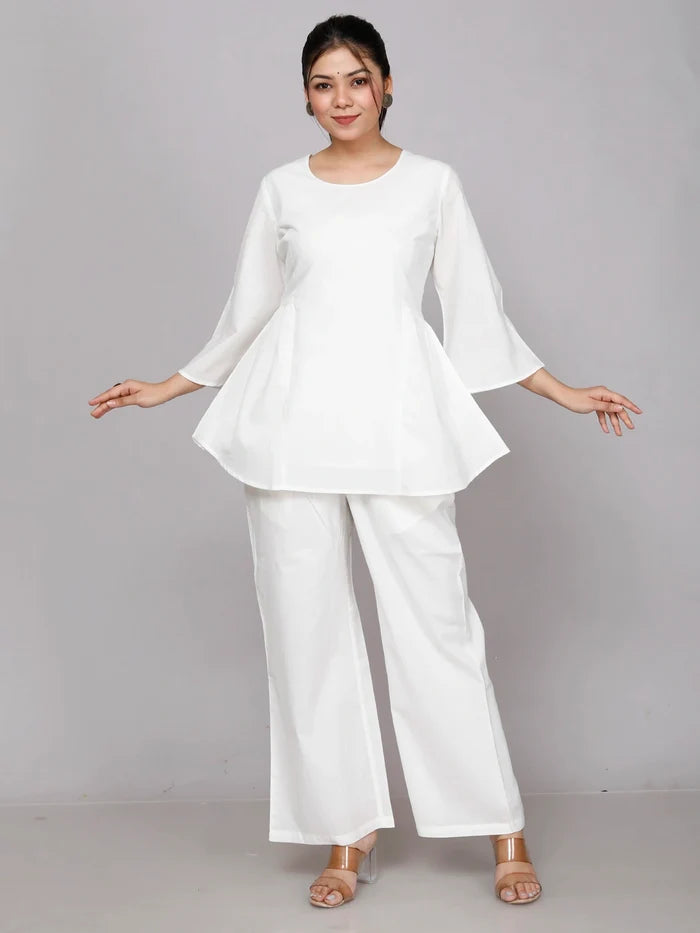 White Cotton Co-ord Set