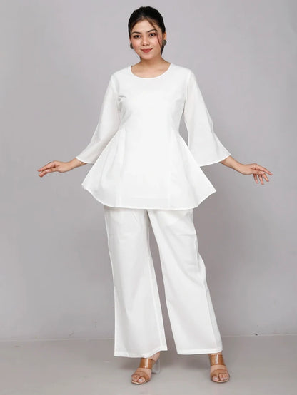 White Cotton Co-ord Set