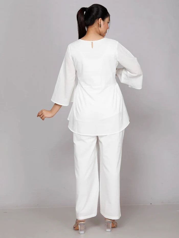 White Cotton Co-ord Set