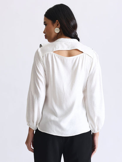 White Ruffled Shirt