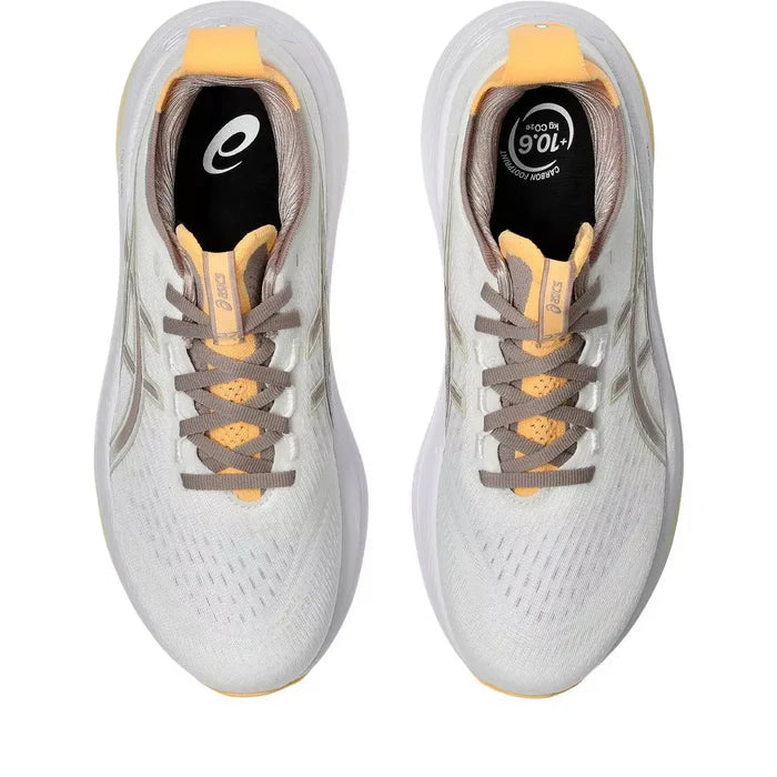 Women's Asics Gel-Nimbus 27 White/Fawn-SOULIER, shoes-33-OFF