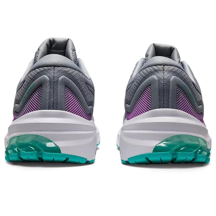 Women's Asics GT-1000 11 Grey/Diver Blue-33-OFF