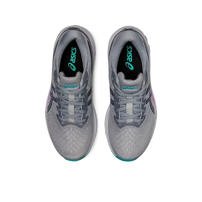 Women's Asics GT-1000 11 Grey/Diver Blue-33-OFF