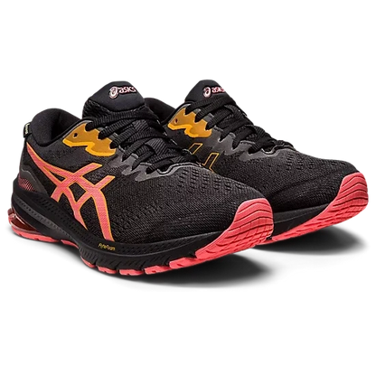 Women's Asics GT-1000 11 GTX Black/Papaya-SOULIER, shoes-33-OFF