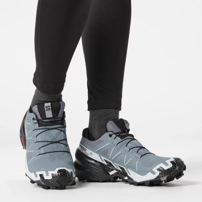 Women's Salomon Speedcross 6 GTX Flint/Black/Hea-SOULIER, shoes-33-OFF